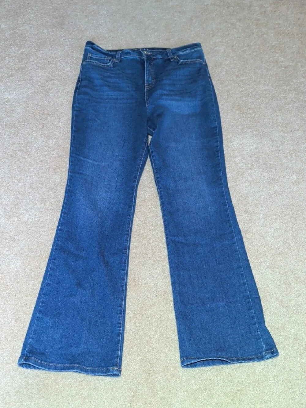 Style & Co. Boot Leg Jeans in Dark Blue Denim